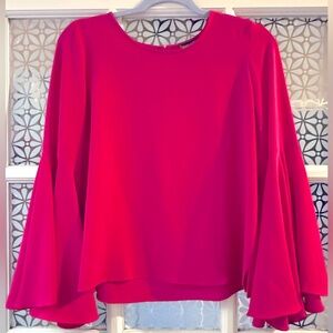 Vince Camuto fuchsia pink bell sleeve top XS